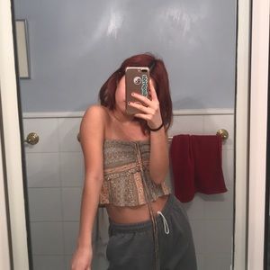 flattering floral tube top